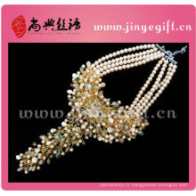 Colliers Chunky faits à la main en cristal perle Set bijoux de luxe